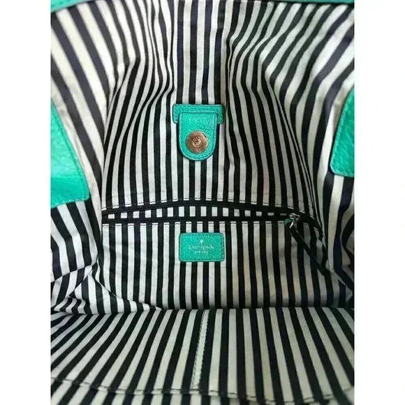 KATE SPADE NEW YORK Southport Avenue Alessa Satchel Green Crossbody Bag - Picture 10 of 13